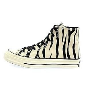 Converse Chuck Taylor All Star Sneakers High Top Zebra Print White Black 7.5